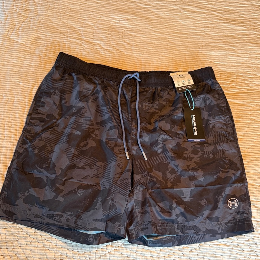 Hawke & Co Men's Camo Black Swim Shorts